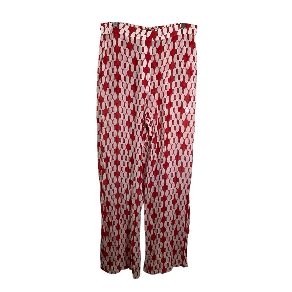 Zara Women's Polka Dots Wide Leg Pants Sheer Flowy - Picture 1 of 8